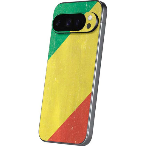 Republic of the Congo Flag Distressed Google Pixel 9 Pro Skin